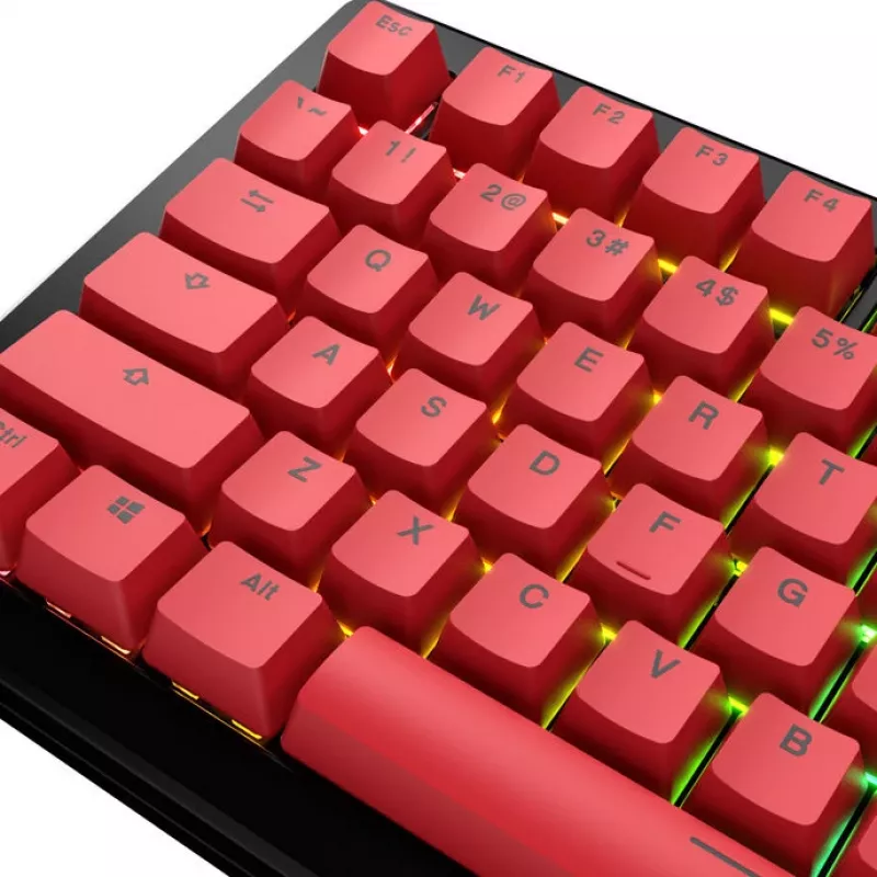 Keycaps GLORIOUS GPBT Basics — PBT, distribución US-ANSI, acentos rojos