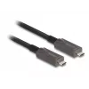 Cable activo óptico DeLOCK USB-C vídeo + datos + PD 10 m negro