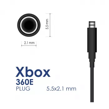 Fuente de alimentación Akyga AK-PD-12 para Xbox 360 E, 12 V / 9,6 A + 5 V / 1 A, 120 W