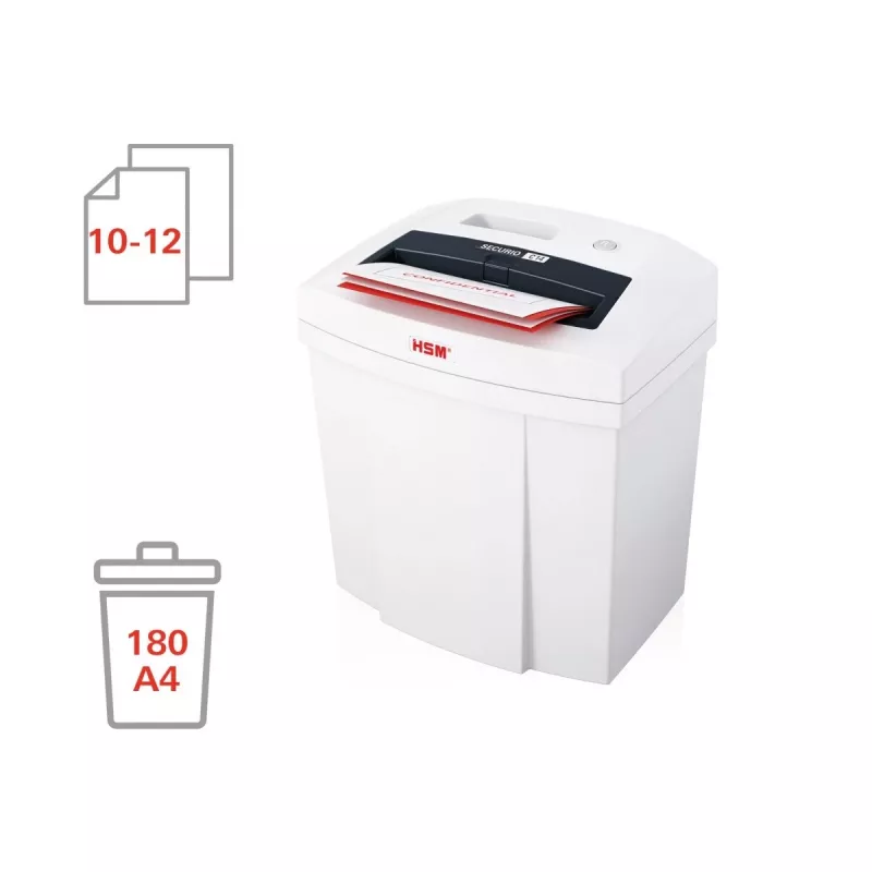 HSM SECURIO C14 destructora de papel, corte en tiras 3,9 mm, P-2, 14 hojas, entrada de 225 mm, cubo de 20 l