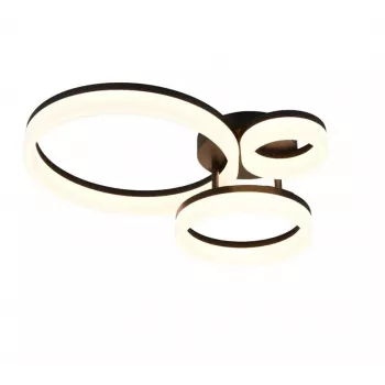 Lámpara de techo TRIO Scope LED 4000 lm, negro, plafón, 4000K