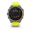 Garmin fenix 8 Solar Sapphire 47 mm reloj inteligente GPS, pantalla táctil de 3,3 cm (1,3") 260 x 260, Wi-Fi, titanio, correa de silicona amarilla/grafito, amarillo