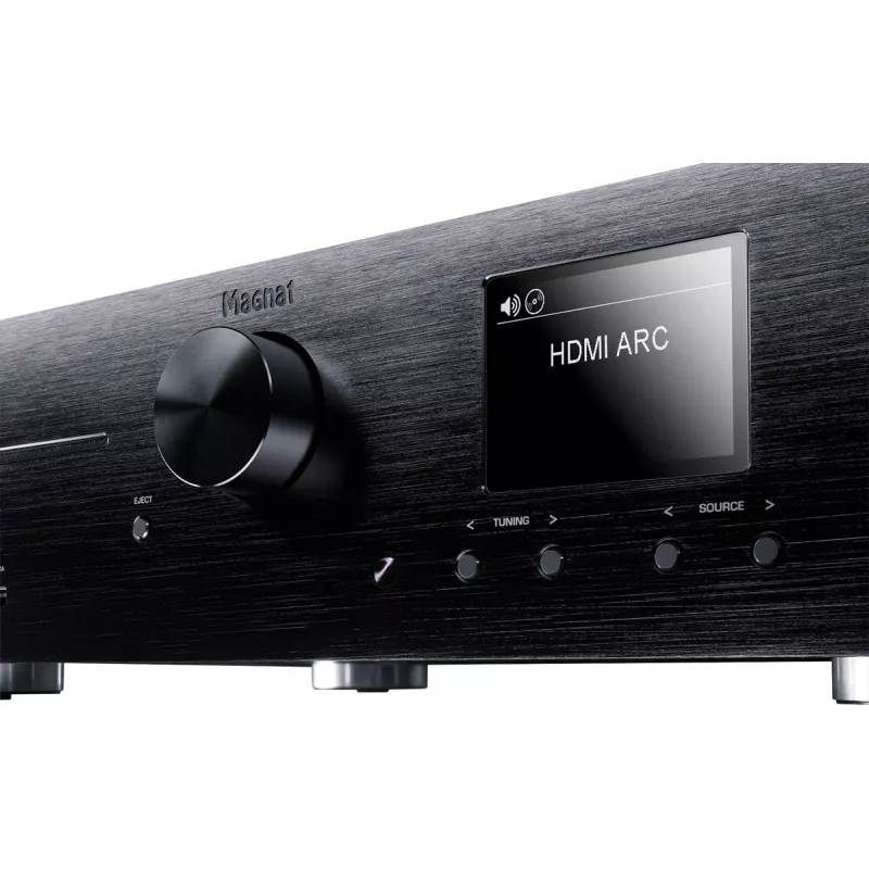Receptor estéreo Magnat MC 400 — 2.0 canales, 40 W por canal, reproductor de CD, Wi-Fi, Bluetooth, DAB/FM, Ethernet (negro)
