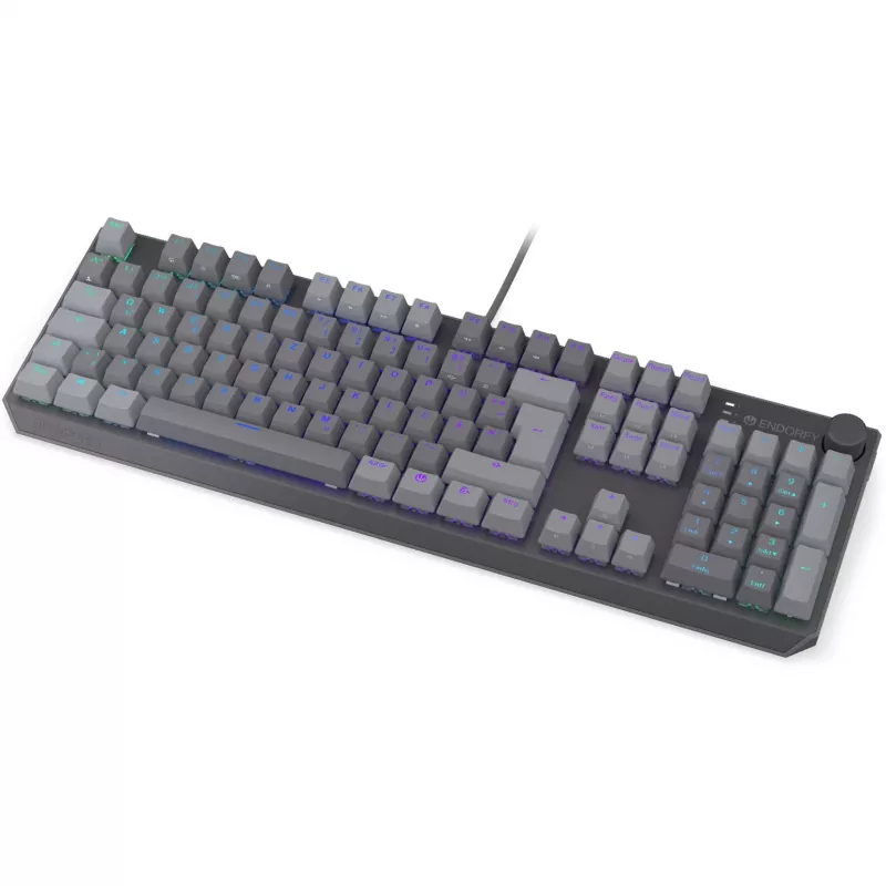 Thock V2, Teclado gaming Gris, Distribución DE, ENDORFY Red