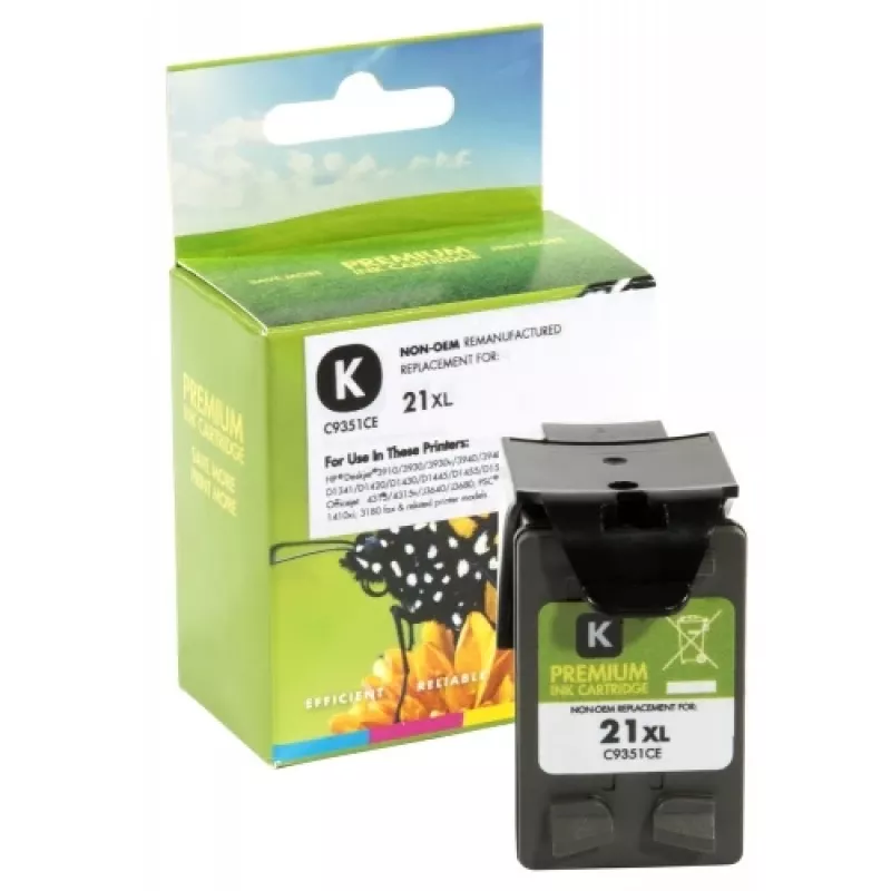 Static Control compatible Hewlett-Packard 21XL (C9351CE) negro, 475 páginas