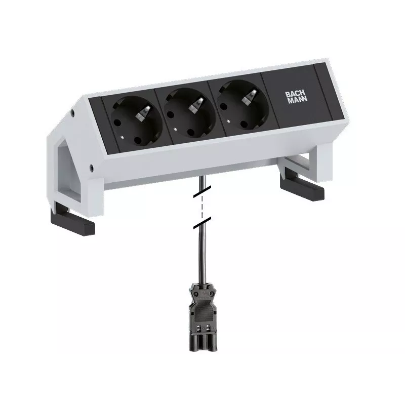 Regleta de enchufes 3 x tipo F Bachmann Desk2