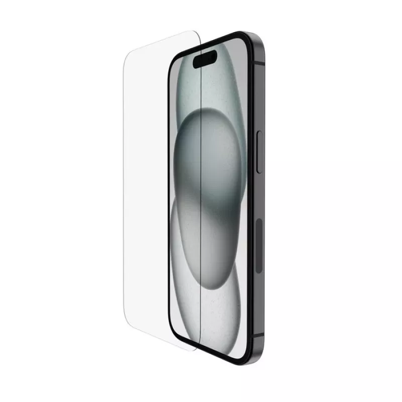 Protector de pantalla Belkin ScreenForce para iPhone 16 resistente a golpes y rayaduras