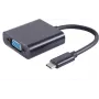 Adaptador de cable de vídeo USB Type-C VGA D-Sub negro S/CONN 14-05006