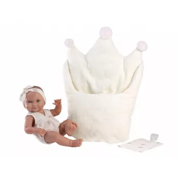 Muñeca bebé de vinilo 40 cm de Llorens con rasgos realistas y cuerpo blando