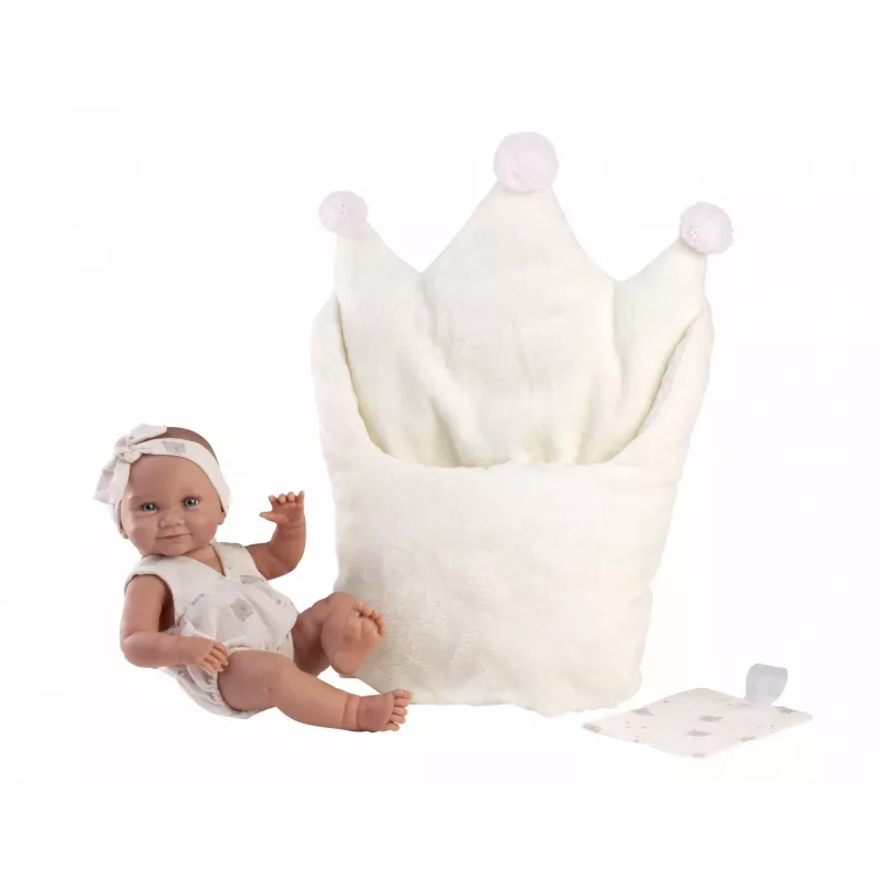 Muñeca bebé de vinilo 40 cm de Llorens con rasgos realistas y cuerpo blando