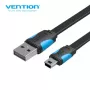 Cable Vention VAS-A14-B200 USB 2.0 conector macho A - USB 2.0 conector macho B Mini, 2 m