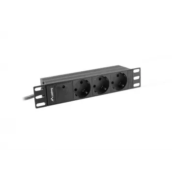 LANBERG REGLETA DE ENCHUFES 10 RACK (1U, 16A, 3X SCHUKO)