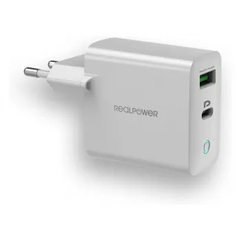 Cargador RealPower PC-20 Smartphone Tablet Blanco
