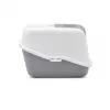SAVIC Nestor Blanco-Gris - Arenero con tapa - 56x39x38,5 cm - 1 unidad