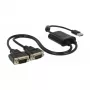 Cable serie DeLOCK 63950 USB 2.0 Type-A 2 x RS-232 DB9 negro 0,6 m