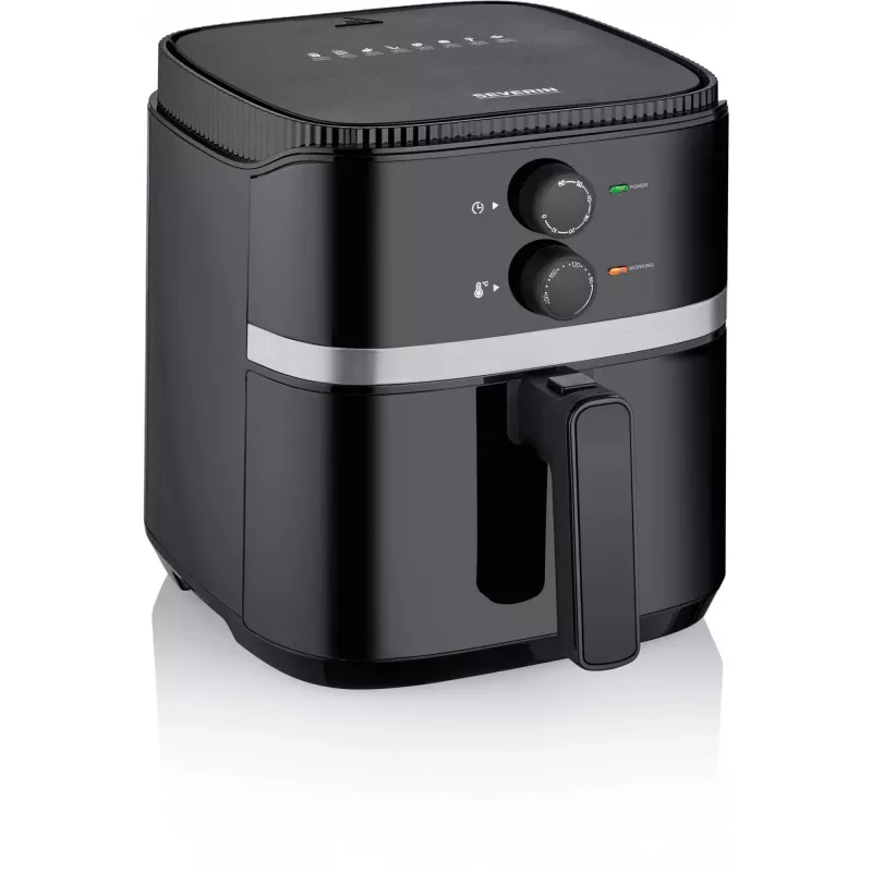 Freidora de aire Severin FR 2452 4,3 L 1500 W Negra Plata