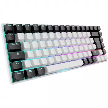 Sharkoon SKILLER SGK50 S3 - teclado - 75% - retroiluminación - USB - QWERTZ - Alemán - interruptores: Gateron Red (Hot-swappable)