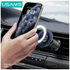Soporte magnético para móvil en el coche usams ZJ081 — soporte magnético para smartphones, diseño compacto, instalación sencilla