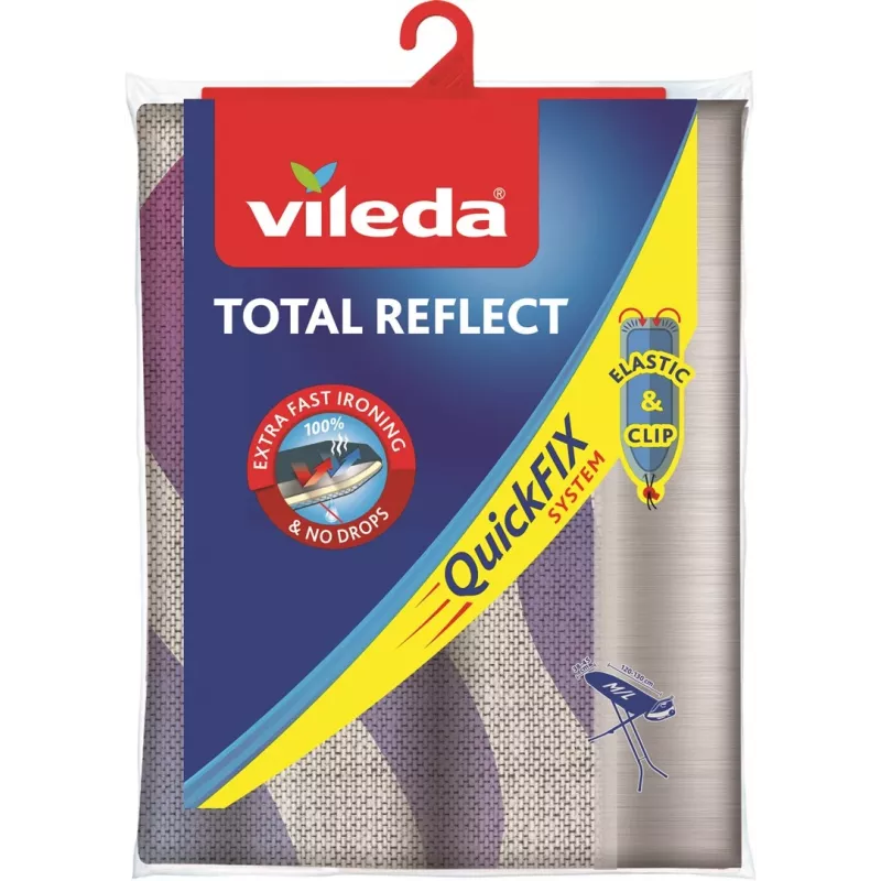 Funda de tabla de planchar VILEDA Total Reflect azul gris blanco para tablas de planchar 1300 x 450 mm