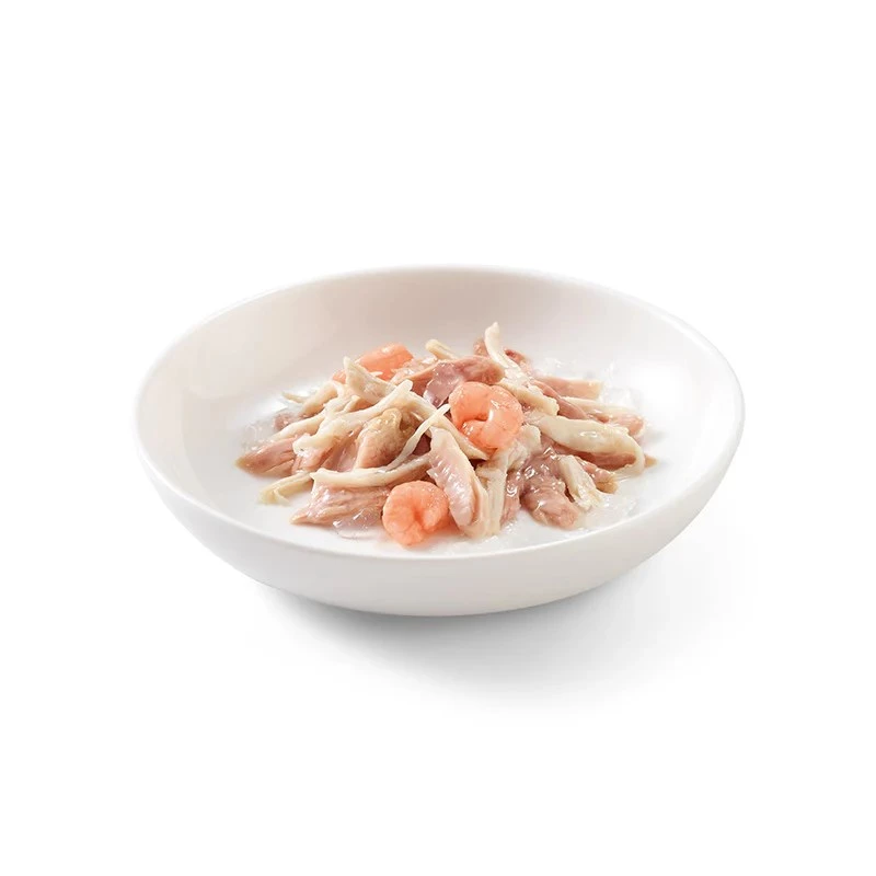 SCHESIR atún y pollo con gambas en gelatina - Comida húmeda para gatos - 85 g