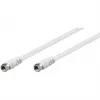 Wentronic Goobay Cable de conexión SAT, blanco, 1,5 m - conector macho F conector macho F (11721)