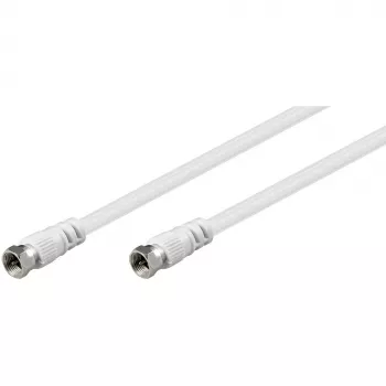 Wentronic Goobay Cable de conexión SAT, blanco, 1,5 m - conector macho F conector macho F (11721)