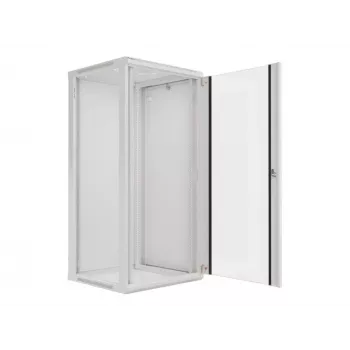 Armario de instalación de pared Lanberg 19'' 27U 600x600 mm gris (puerta de cristal)