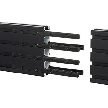 Carril de montaje B-Tech BT8390 set de extensión negro 12 mm de ancho 8 mm de profundidad 180 mm de largo