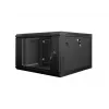 Armario de instalación de pared Lanberg 19'' 6U 600x600mm negro (puerta de cristal)