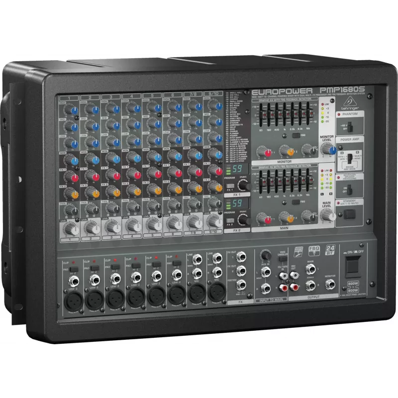 Behringer PMP1680S mezclador de audio 10 canales 10 - 200000 Hz negro