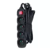 Alargador Esperanza ELK213K 3 m 4 tomas para interiores negro
