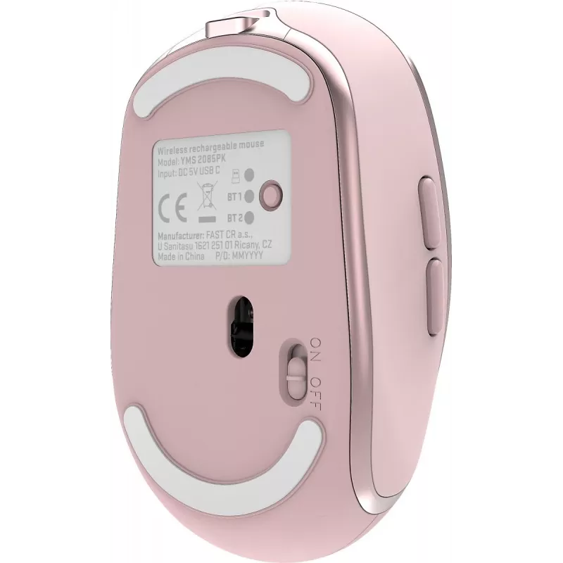 Ratón inalámbrico YENKEE YMS 2085PK NOBLE dual WiFi Bluetooth