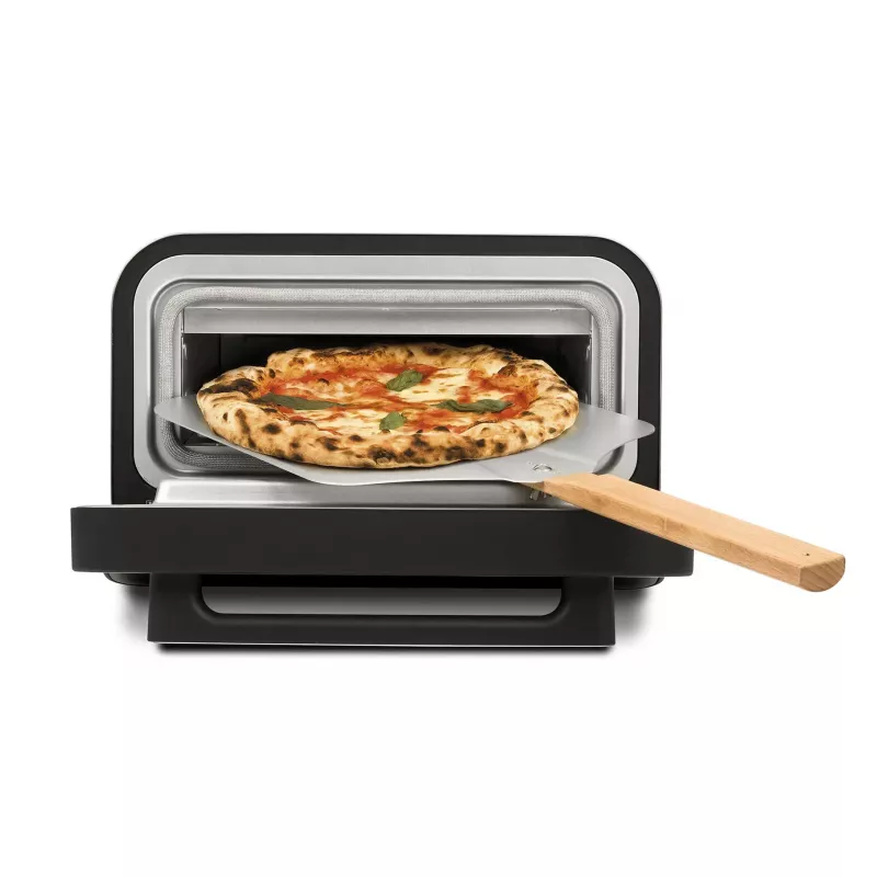 Horno de pizza G3FERRARI G10204 — horno de pizza de sobremesa, 1 pizza, 1850 W, máx. Ø 30 cm, Negro/Plata