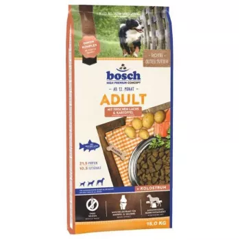 Pienso para perros Bosch Adult Salmon & Potato 15 kg – perros adultos, 21,5 % proteína, 10,5 % grasa