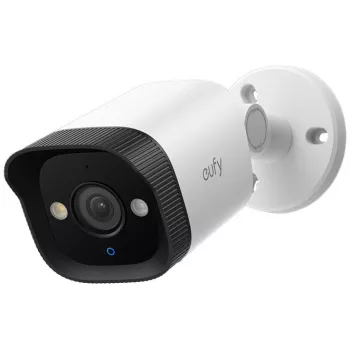 Cámara de seguridad IP Bullet Eufy T8P00321 exterior con cable PoE 8MP 3840×2160 montaje en techo/pared negro/blanco