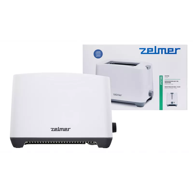 Zelmer ZTS7386 Tostadora 2 rebanadas 750 W Blanco