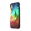 Funda para móvil Tellur Cover Glass Print para iPhone XR Mesmeric – resistente funda protectora trasera con impresión en cristal