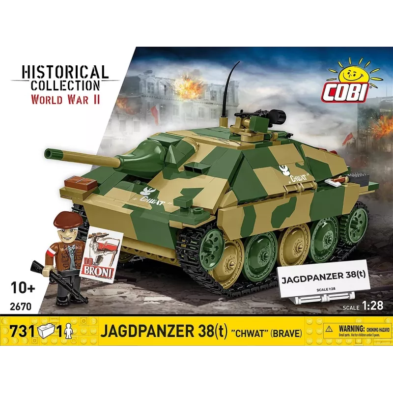 Set de construcción Cobi Blocks Jagdpanzer 38t Brave, 731 piezas