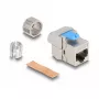 Módulo Keystone DeLOCK RJ45 conector hembra a LSA Cat.8.1 sin herramientas plano metálico