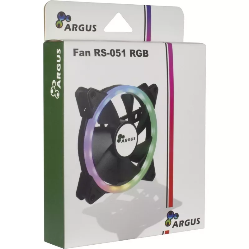 INTER-TECH Argus RS-051 RGB ventilador de caja de 120 mm, 900 rpm, negro
