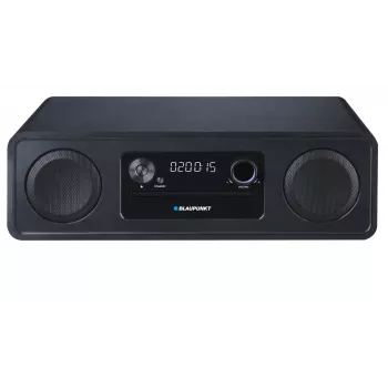 Microcadena HiFi BLAUPUNKT MS20BK — CD/MP3/WMA, Bluetooth 5.0, FM, USB, MicroSD, 2×20W RMS, AUX, RCA, indicador LED, 100–240V, negro