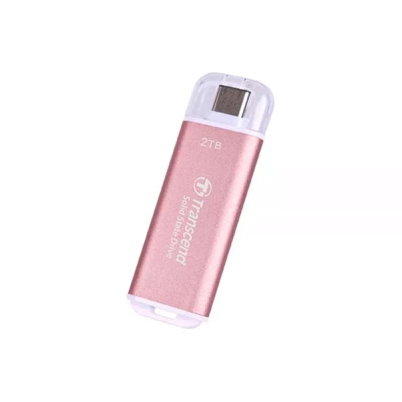 Transcend ESD300P SSD portátil 2 TB, USB-C 10 Gbps, rosa, TS2TESD300P