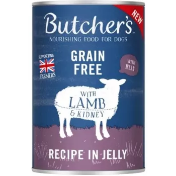 Comida húmeda para perros butcher's Original Megapack — trozos variados en gelatina, 6 x 400 g, 82 % humedad, 7,5 % proteína, 5 % grasa
