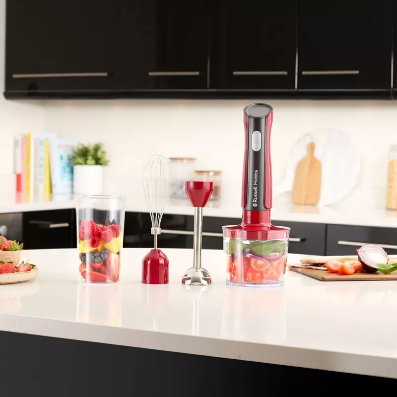 Russell Hobbs 27140-56 batidora 1 L batidora portátil 500 W negro, rojo, transparente