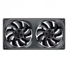 Ventilador de caja ARGB PWM 120mmx2, Jonsbo ZA-240 Infinity Mirror 240mm negro