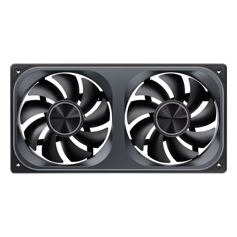 Ventilador de caja ARGB PWM 120mmx2, Jonsbo ZA-240 Infinity Mirror 240mm negro