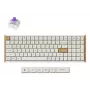 Teclado mecánico Keychron K4 HE 96% QWERTY — USB, RF Wireless y Bluetooth, 100 teclas, RGB, Blanco/Madera