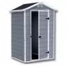 Cobertizo de plástico Keter S 1457 0043 puerta única techo negro 1280x940x1960 mm