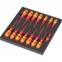 9711 Insert de espuma Juego de destornilladores VDE 1, 16 piezas negro/gris, en insert de espuma para carro de taller
