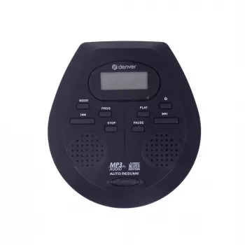 Reproductor de CD portátil Denver DMP-395B Negro Reproducción MP3 Pantalla LCD